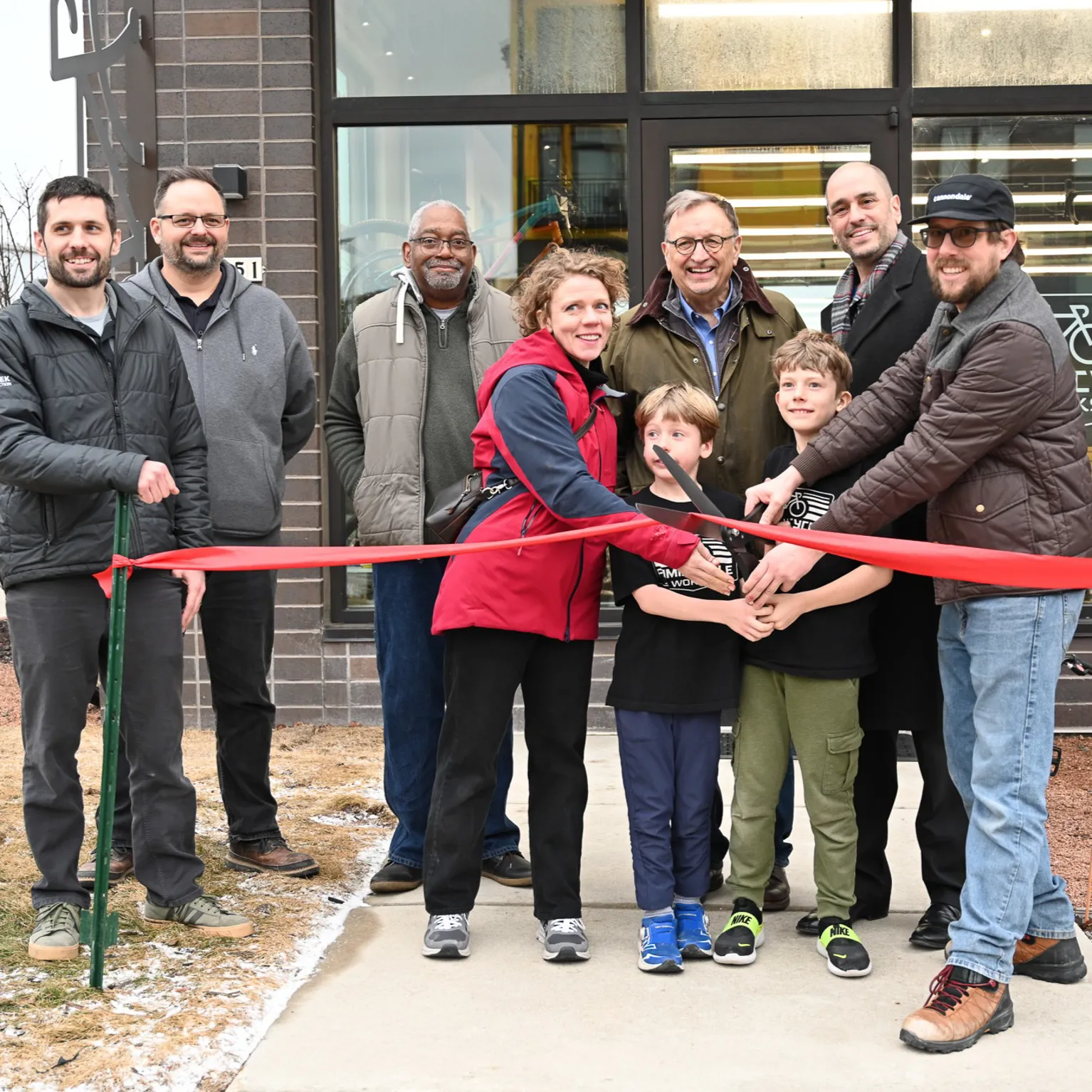 The Family Cycle Works team at the shop in West Allis